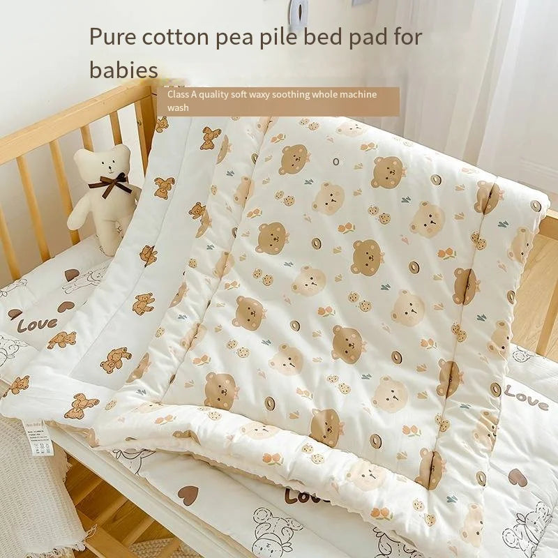 Newborn Crib Mattress Kindergarten Baby Small Quilt Children'S Mattress Mattress Pure Cotton Washable Nap Mattress