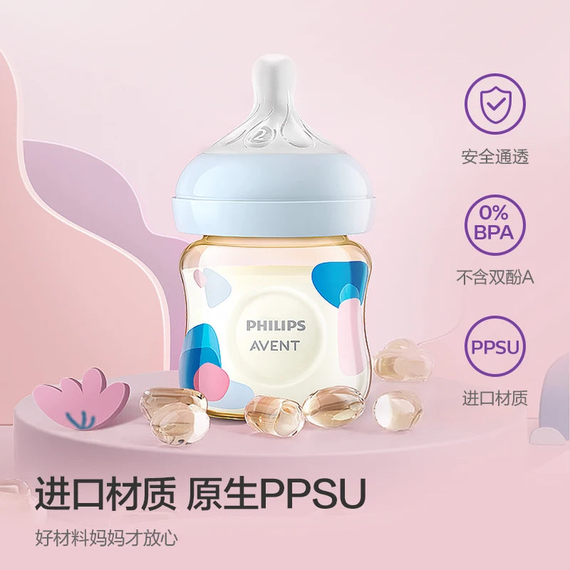 PHILIPS  Newborn Baby Large Caliber Food Grade PPSU Material Feeding Bottle Anti-Colic 0-3 Years Old Baby NO BPA