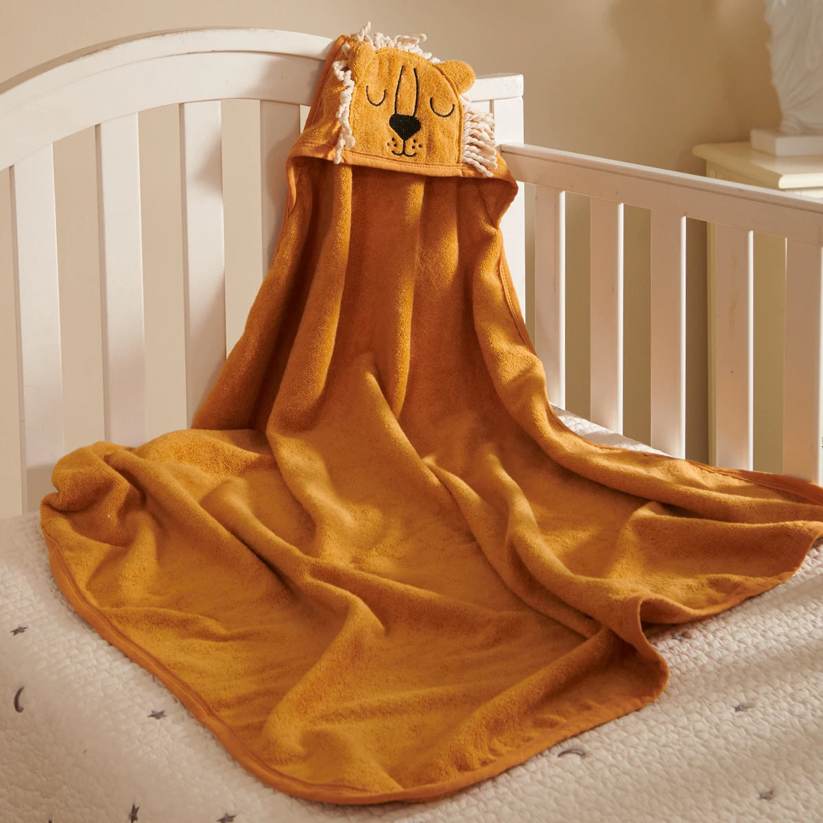 Sunveno Baby Cotton Bath Towel Newborn Baby Comfortable Skin-Friendly Absorbent Bathrobe 90X90Cm