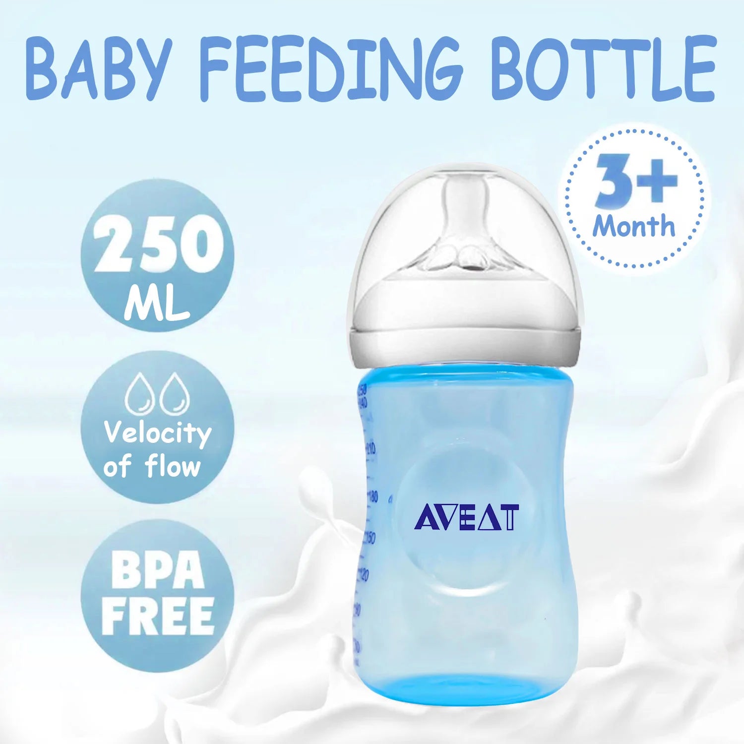 1Pc 150/250 Ml Baby Petal-Shaped Pacifier Feeding Bottle, 5.5 Cm Caliber, PP Bottle, Drop Resistant,Gift