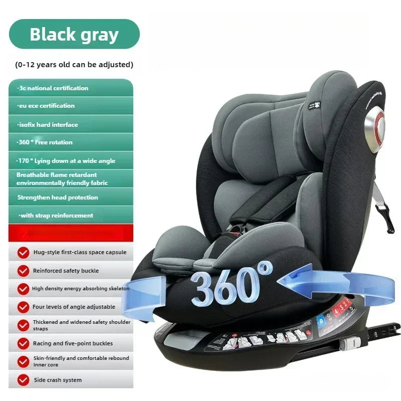 2025 NEW Baby Car Seat Newborn,Isofix Interface Child Car Seat Children Car Safety Seat 0-12 Years Old