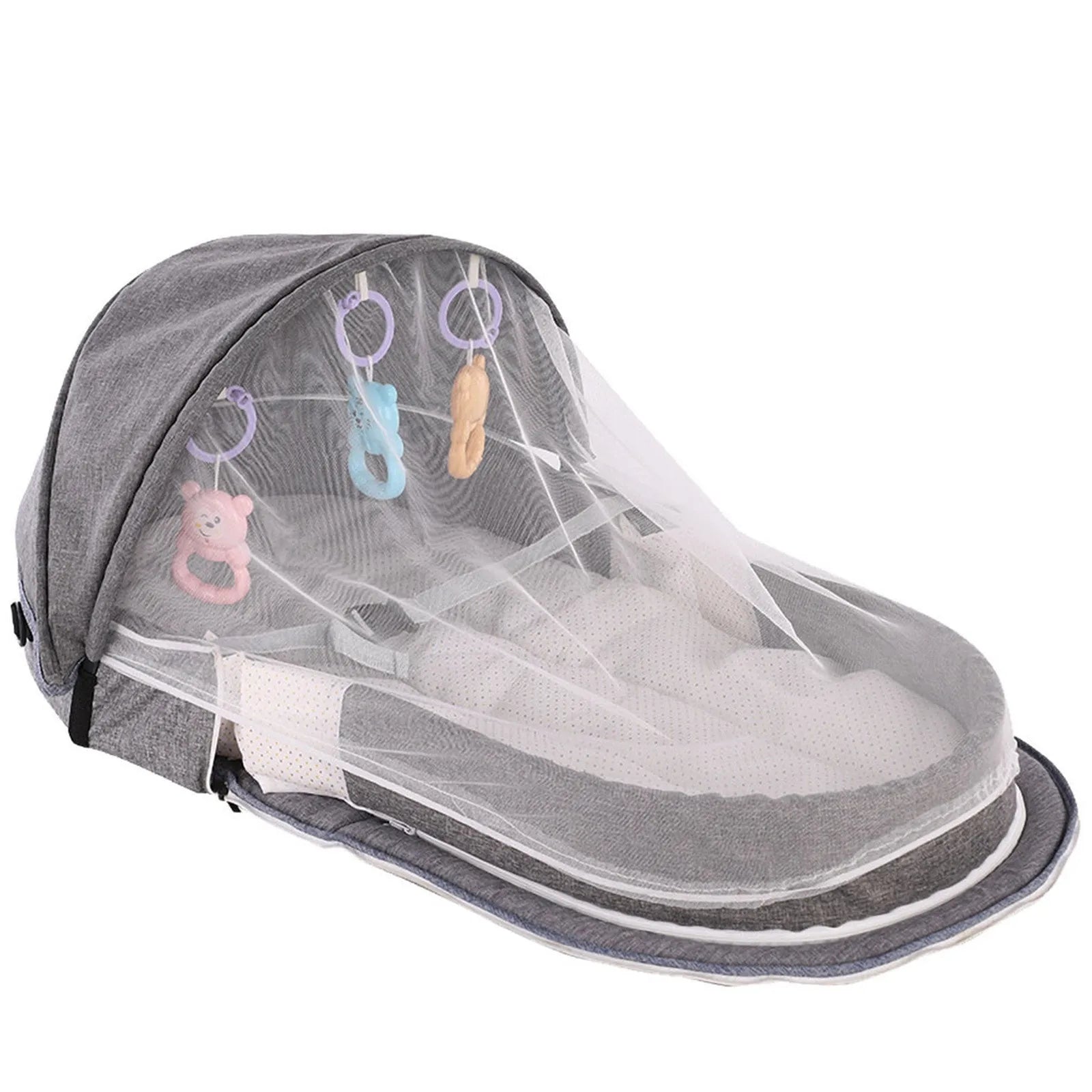 Outdoor Portable Baby Bed Newborn Baby Isolation Bionic Travel Crib Convenient Folding Anti-Stress Crib Middle Bed Baby Bassinet