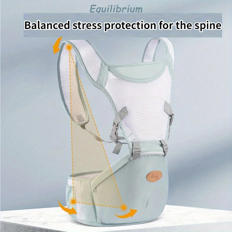 Polyester Cotton Waist Stool, Baby Carrier, Breathable Baby Hug, Support, Sitting Stool, Dual-Use, Outdoor Baby Carrying Tool