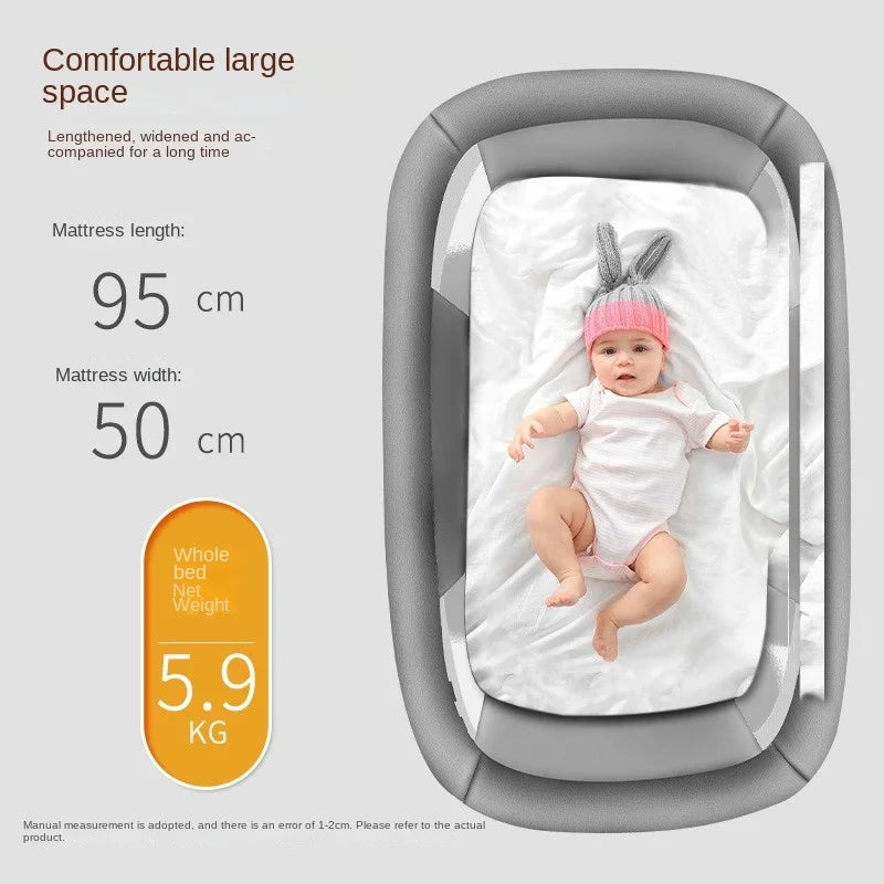 Lazychild Cot Foldable Mobile Portable Newborn Baby Cot Cradle Bed Baby Rocker Multifunctional Patchwork Queen Size Beds News