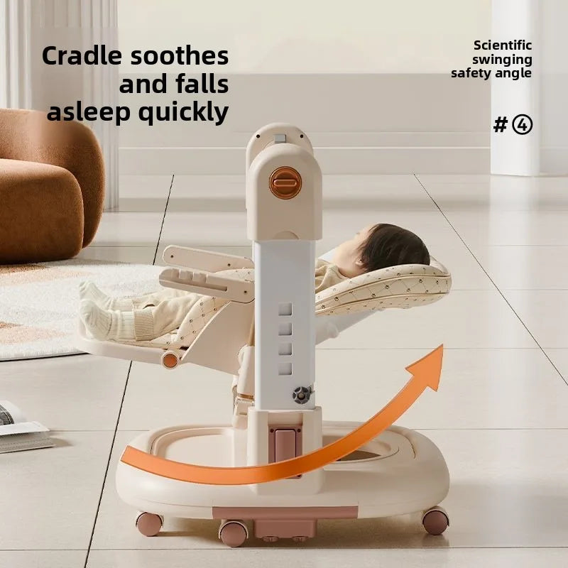 3-In-1 Foldable Baby High Chair, Multi-Functional Portable Dining Chair for Toddlers, Home Use Infant Feeding Chair with Table