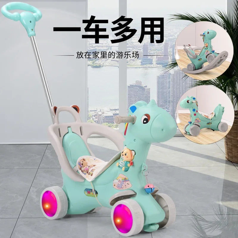 Baby Scooter Children Rocking Horse Rocking Horse Dual-Use Baby Chair Baby Toy Children Horse Ride on Toys