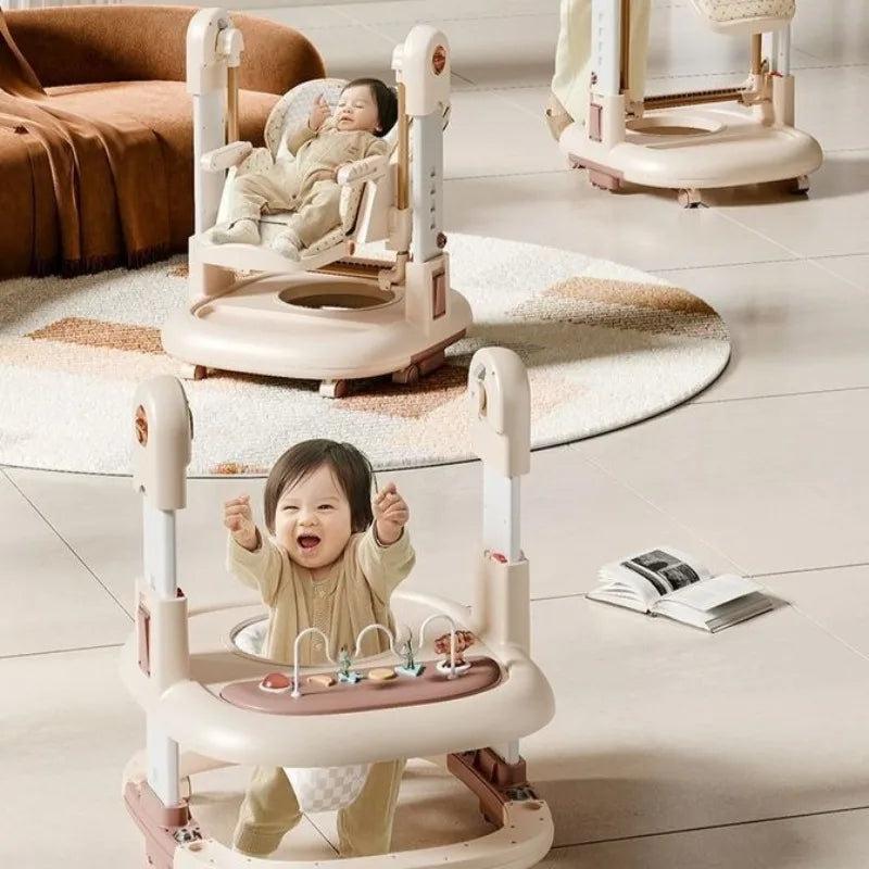 3-In-1 Foldable Baby High Chair, Multi-Functional Portable Dining Chair for Toddlers, Home Use Infant Feeding Chair with Table