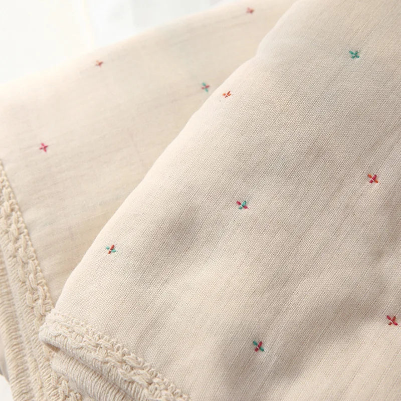 6-Layer Organic Cotton Baby Blanket Stroller Kids Children Bedding Newborn Babies Accessories Bohemian Blankets Baby Bed Linen