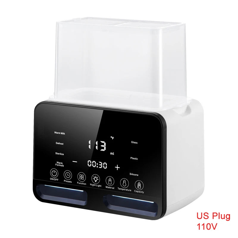 Multifunction Baby Bottle Warmer Newborn Babies Milk Double Nursing Bottle Heater Sterilizer with Accurate Temperature Control