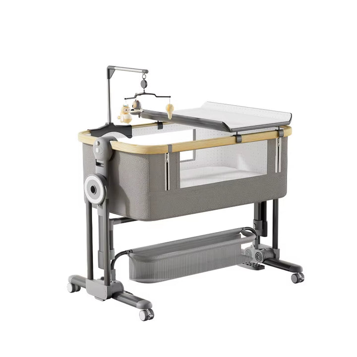 Crib Splicing Queen Bed Multifunctional Movable Folding Children'S Bed Baby Newborn Bed Diaper Table