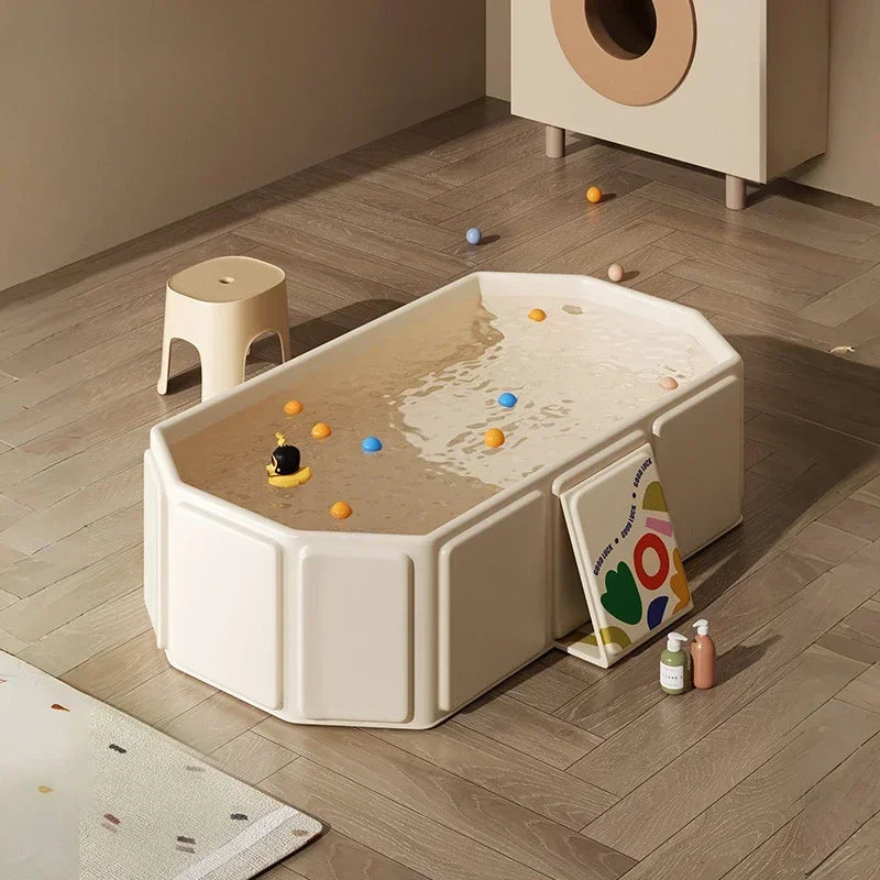 Baby Bath Tubs Folding Durable Baby Tub Portable PVC Thicken SPA Hot Large Tubs with Shower Car Use Newborn Child Bathtub ﻿