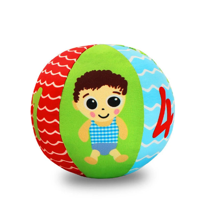 Brain Developmental Bumpy Ball Rattle Easy to Grasp Bumps Help Develop Motor Skills Cloth Touch Sensory Educational Toy for Baby