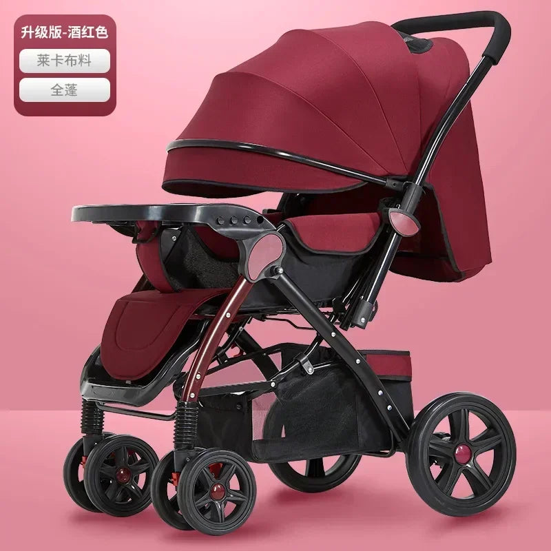 Baby Stroller Lightweight Foldable Easy to Sit Lying down Umbrella Rider Good Four-Wheel High Landscape