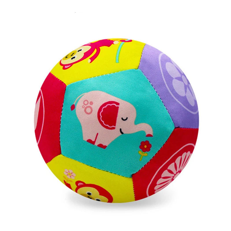 Brain Developmental Bumpy Ball Rattle Easy to Grasp Bumps Help Develop Motor Skills Cloth Touch Sensory Educational Toy for Baby