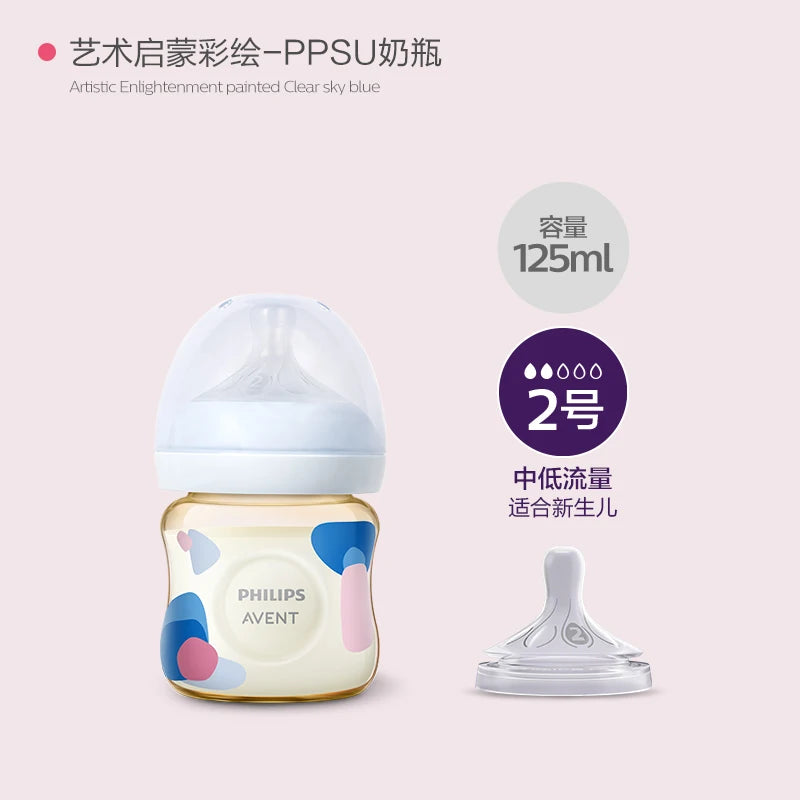 PHILIPS  Newborn Baby Large Caliber Food Grade PPSU Material Feeding Bottle Anti-Colic 0-3 Years Old Baby NO BPA