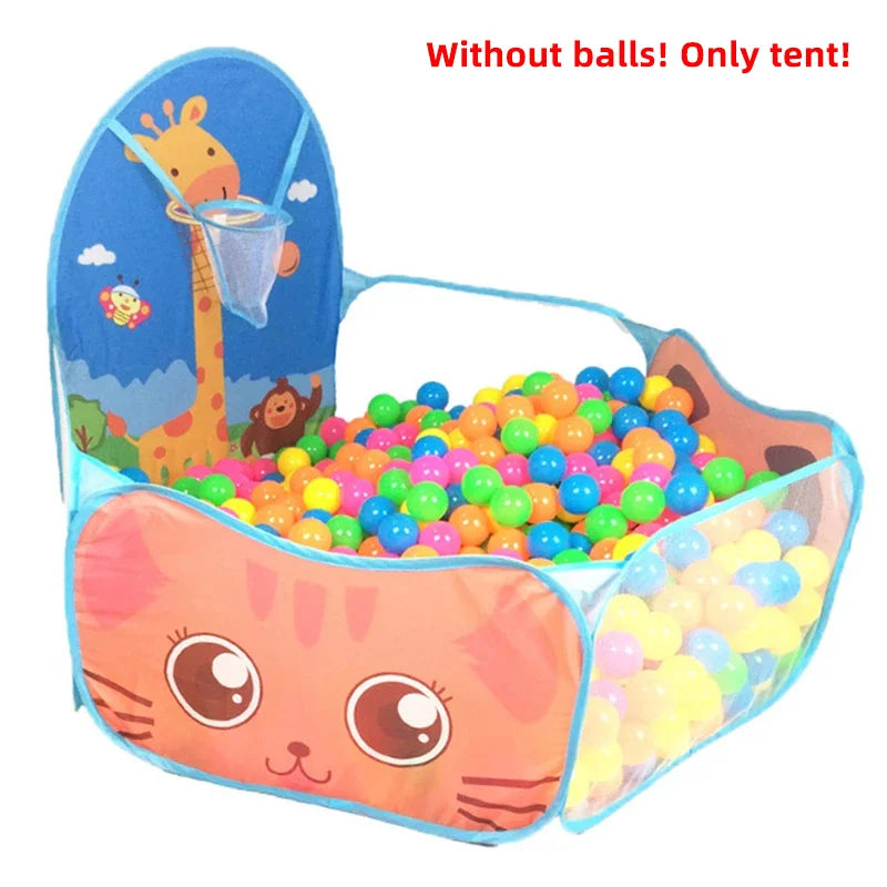 1.2M Hexagon Foldable Baby Playpen Indoor Baby Safety Fence Cute Kids Playground Baby Activity Fence with Basket Hoop