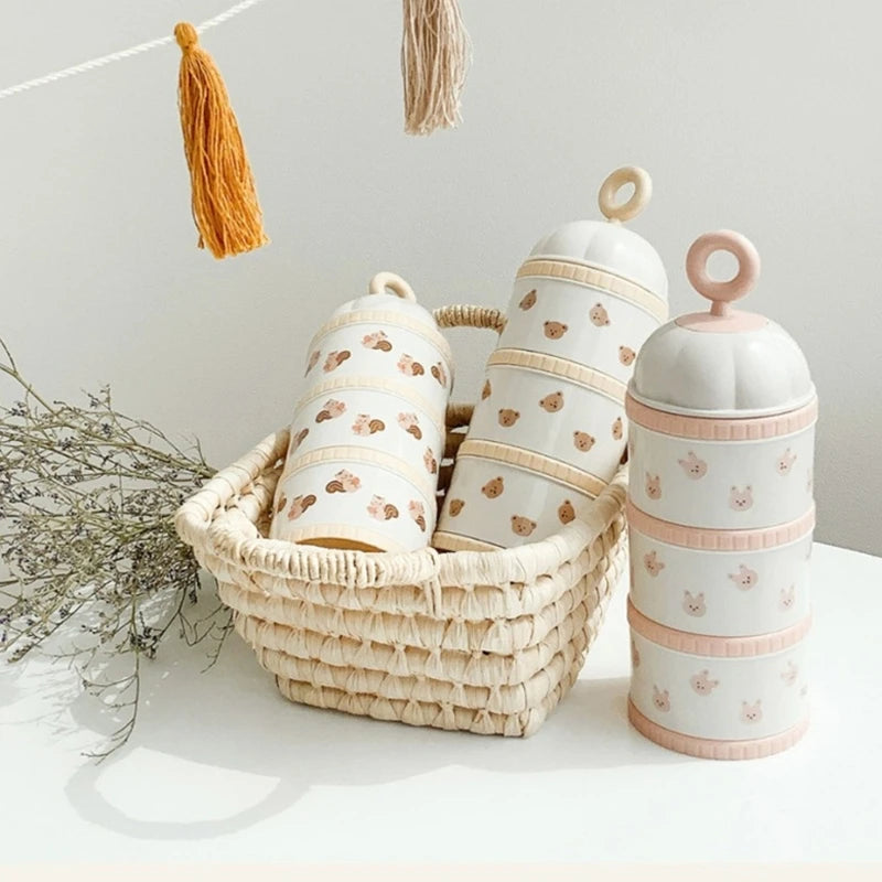 INS Baby Milk Powder Box Infant Feeding Formula Dispenser Container Toddler Snacks Mix Portable Storage Container