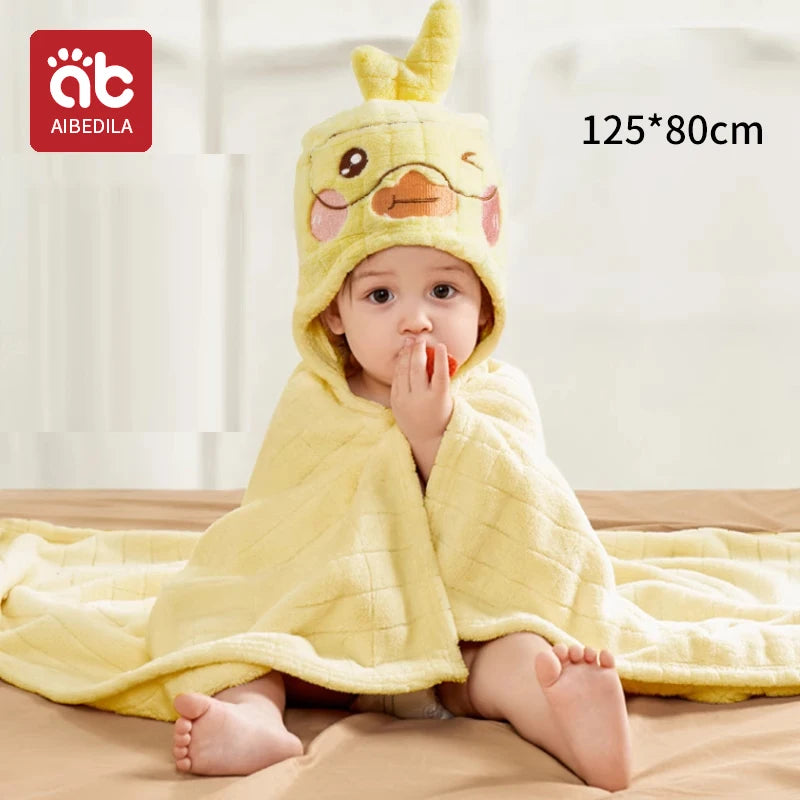 Cute Animal Baby Bath Towel Cartoon Rabbit Dinosaur Infant Towels Blanket with Hood Newborn Bath Wipe Baby Beach Towels