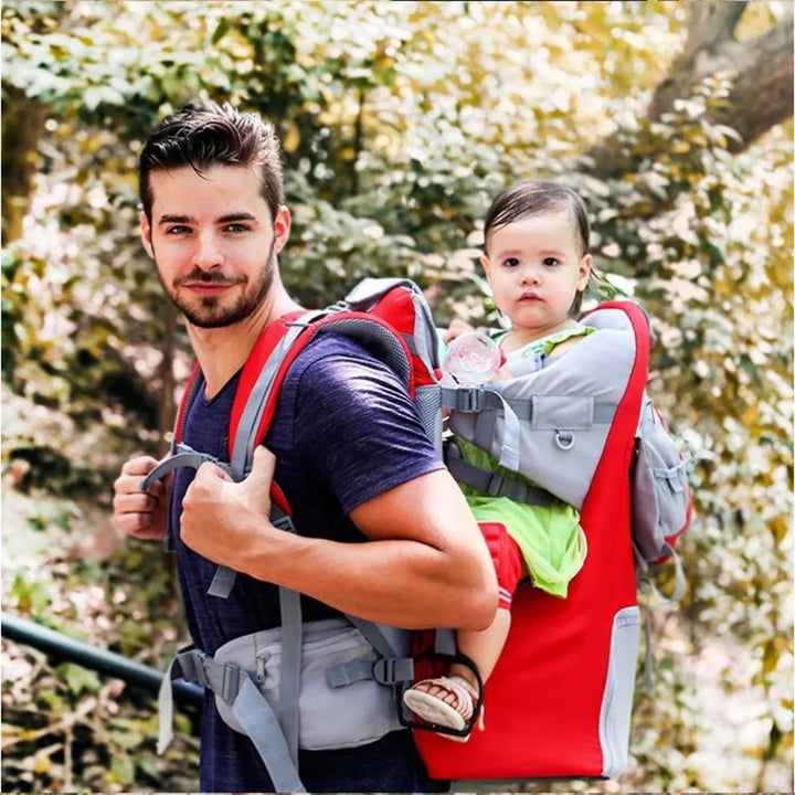 Baby Backpack Carrier,Ergonomic Childcarrier Hiking with Sun Canopy,Safe Toddler Hiking Backpack Carrier with Large Storage Spac