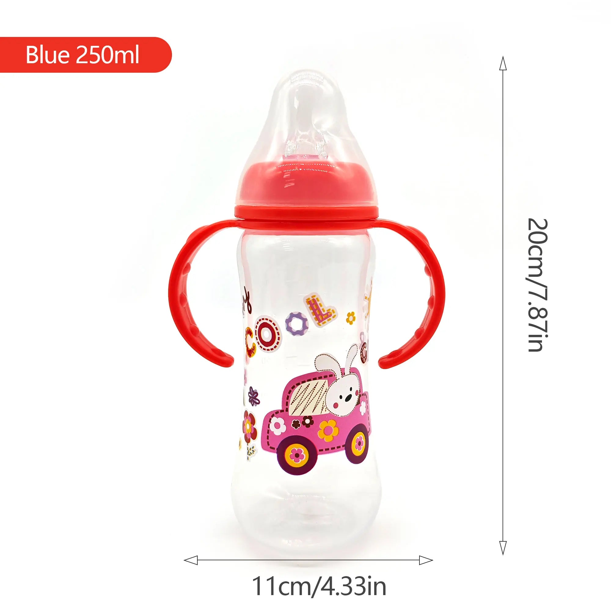 240Ml Newborn Cartoon Bottle, Bpa-Free, Cartoon Shape Baby PP Bottle, Drop-Proof and Leak-Proof Baby Feeding Bottle
