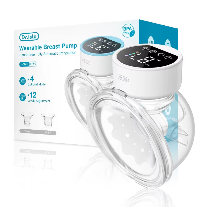 MAMIJOY Electric Breast Pumps with 19/24Mm Flange Portable Hands Free Wearable Breast Pump Silent Comfort Breast Milk Extractor