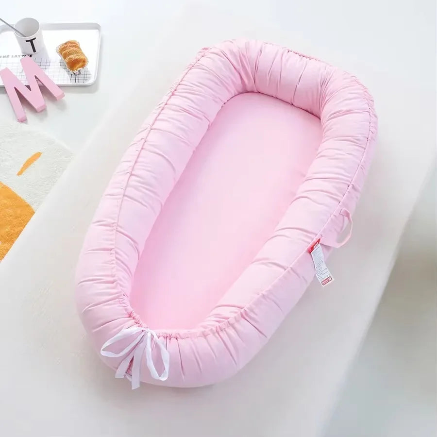 Cot Baby Bed Portable Bassinet Travel Bed Bassinet Bumper with Pillow Portable Crib Gifts Cotton Baby Nest Bassinet Baby Cribs