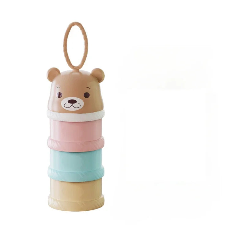 3 Grid Portable Milk Powder Box Container Toddle Baby Snacks Food Storage Box Formula Dispenser Milk Powder Bottles
