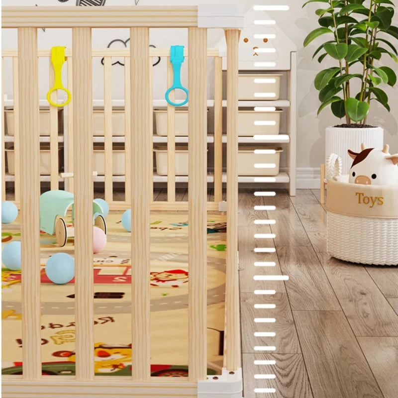 Living Room Playpen Toddler Crawling Mat Extra-Height Fence | High-Sided Baby Fence Safe Toddler Zone Secure Crawling Mat