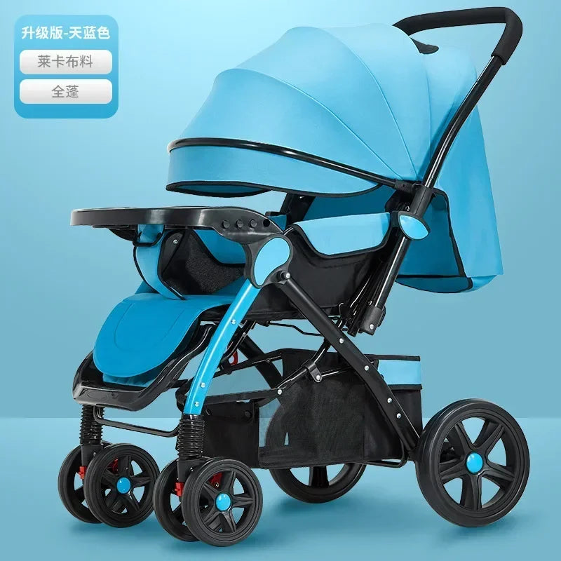 Baby Stroller Lightweight Foldable Easy to Sit Lying down Umbrella Rider Good Four-Wheel High Landscape