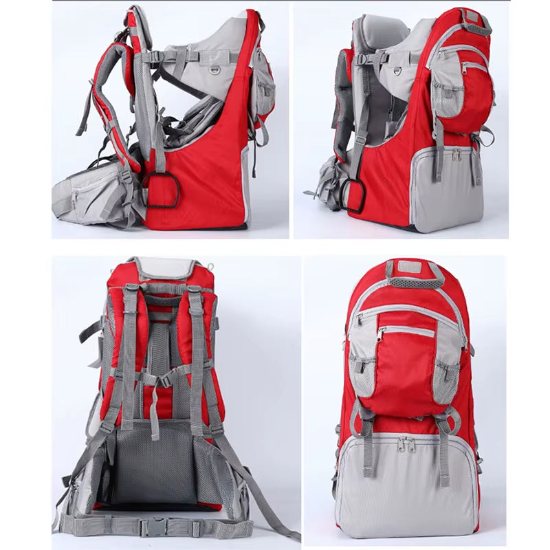 Baby Backpack Carrier,Ergonomic Childcarrier Hiking with Sun Canopy,Safe Toddler Hiking Backpack Carrier with Large Storage Spac