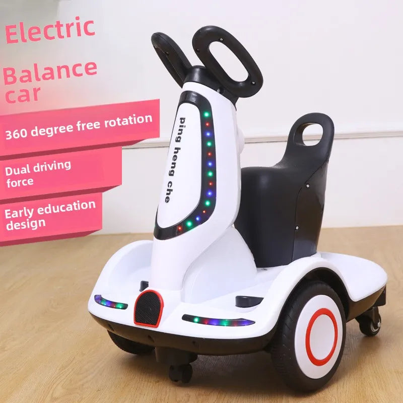Children'S Electric Car Baby Toy Boy Four-Wheel Remote Control Car Charging Can Seat Infant Drift Balance Car