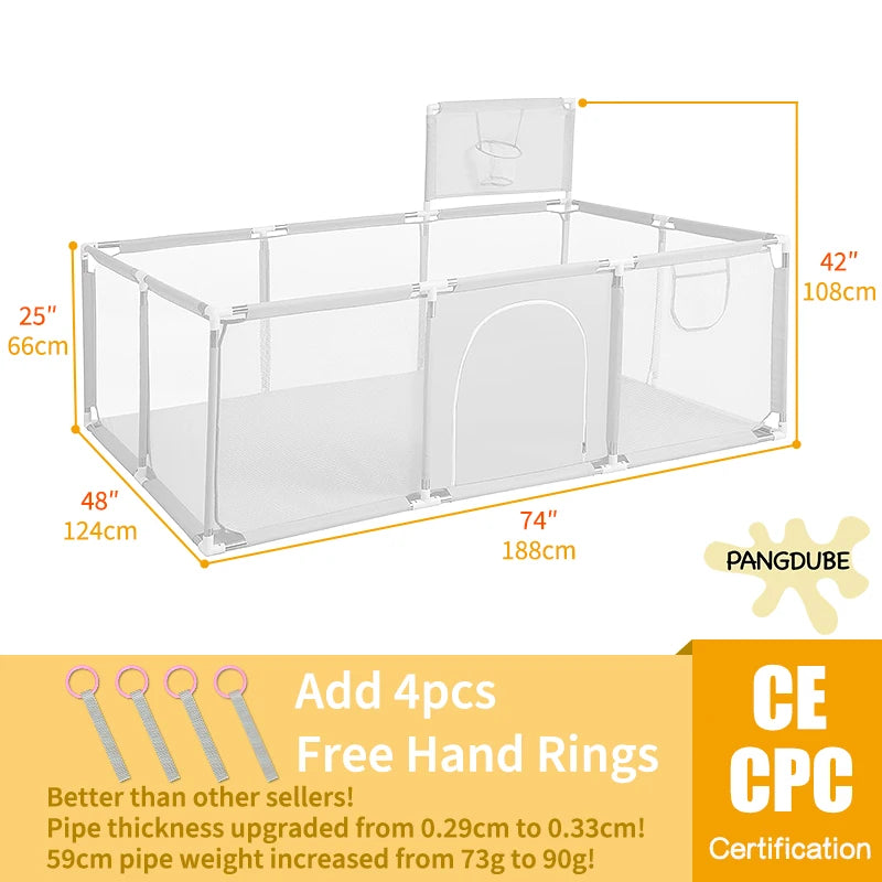 Baby Playpen for Children Play Area Baby Playground 6 Month~6 Years Old Kids Ball Pit Playpen Indoor Baby Safety Fence