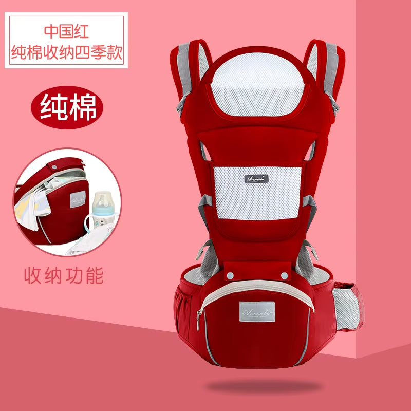 Ergonomic Baby Carrier Infant Baby Hipseat Carrier Front Facing Ergonomic Kangaroo Baby Wrap Sling for Baby Travel
