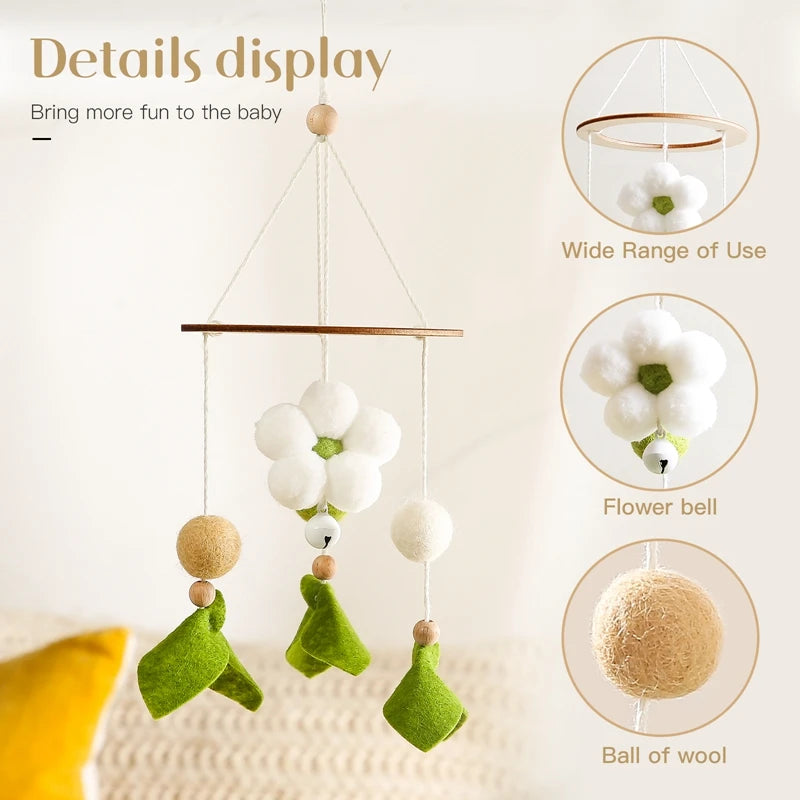 1Set Baby Crib Mobile Rattles Toys Cartoon Bee Bed Bell Kids Toy Room Decor Photography Props Toddler Rattles Hanging Toys