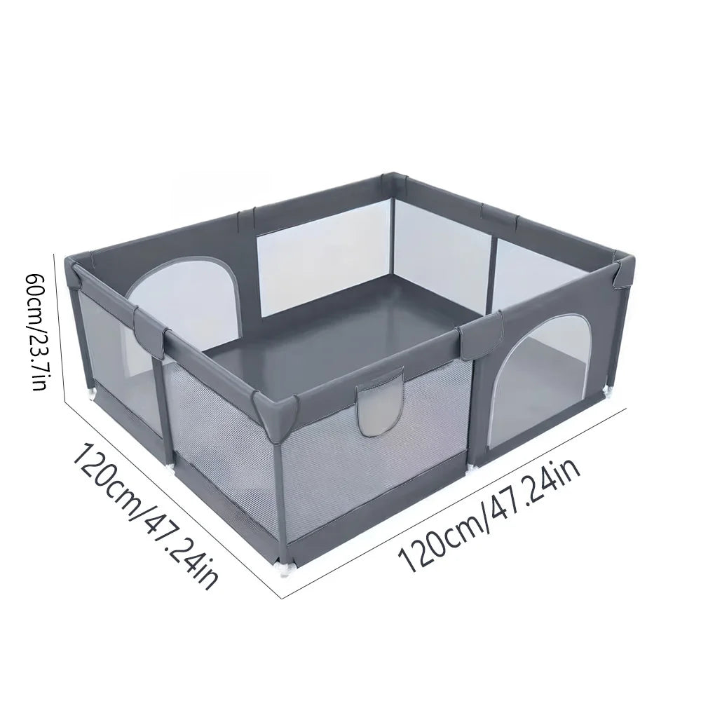 Huge Extra Large Baby Playpen | 120X120X60Cm Portable & Foldable Infant Play Yard