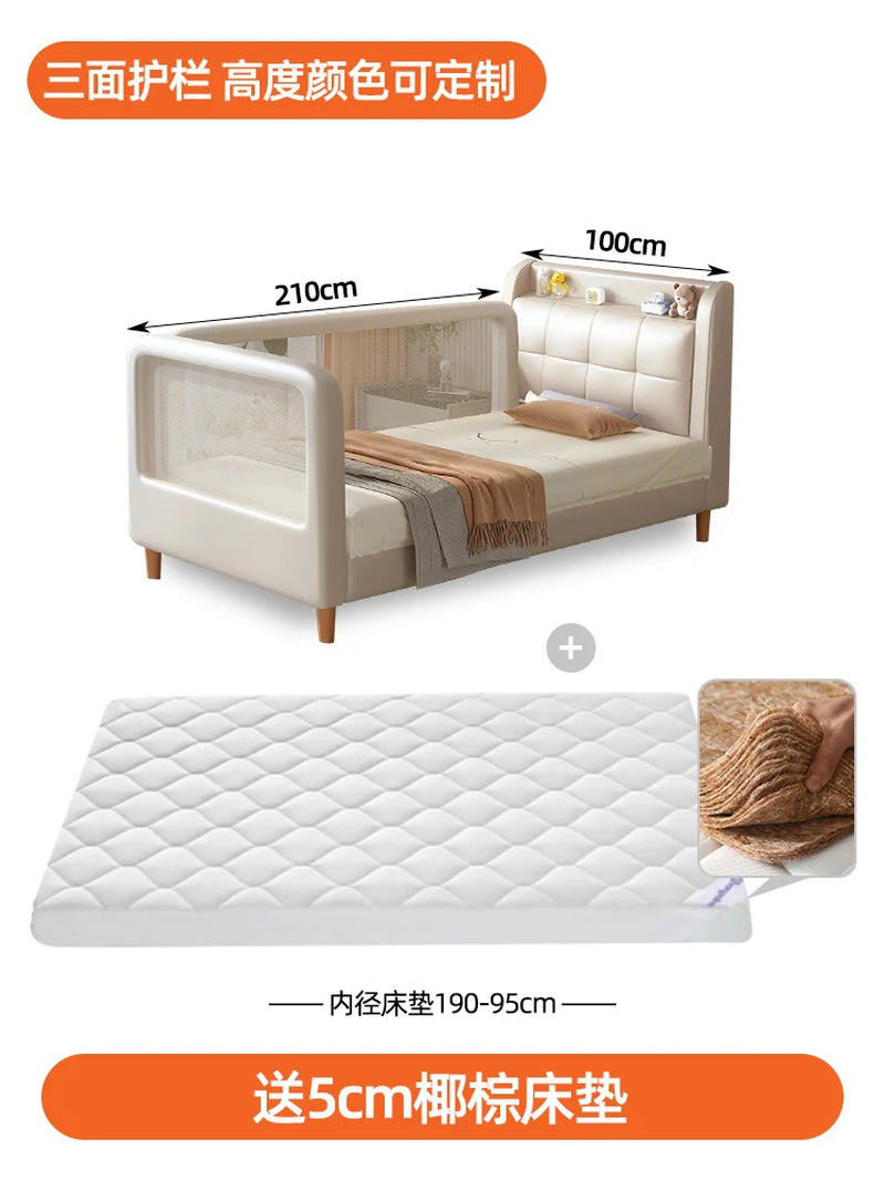 CX Baby Stitching Artifact Soft Bag Anti-Collision Stitching Widened Bed for Adults Sleeping Boys and Girls Solid Wood