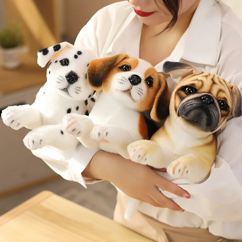 Stuffed Animals Plush Toy White/Brown Dog Plush Cartoon Toy for Children'S Soft Gifts New Realistic Plush Simulation Smart Dog