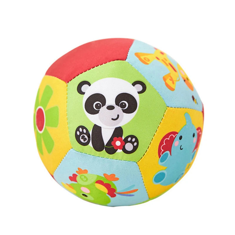 Brain Developmental Bumpy Ball Rattle Easy to Grasp Bumps Help Develop Motor Skills Cloth Touch Sensory Educational Toy for Baby