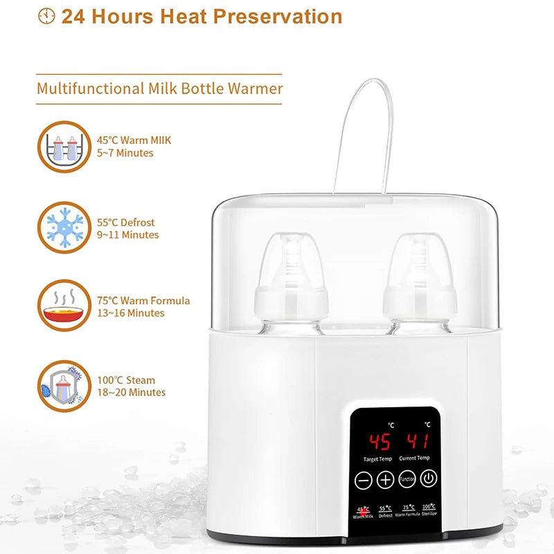 Multi-Function Baby Nursing Bottle Heater Sterilizer Fast Breast Milk Bottle Warmer with Accurate Temperature Control