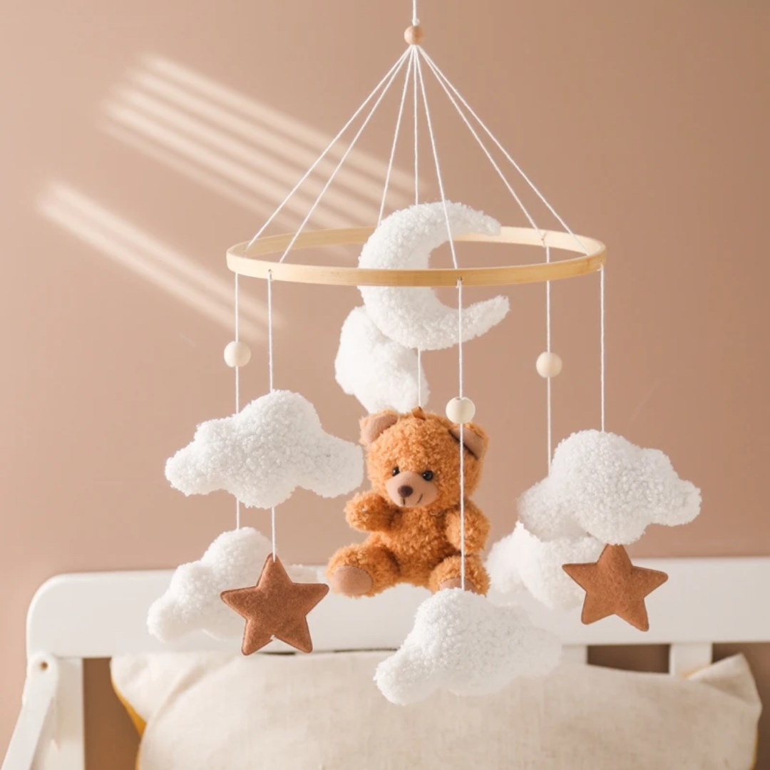 Cuddle-Bear Dreamy Wooden Crib Rattle Toy