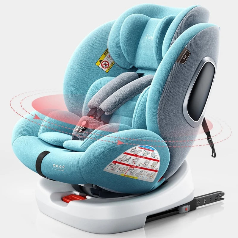 EG60 Universal Child Car Seat, 360° Rotating Reclining Seat, Portable Baby Safety Chair, Comfortable Car Booster for 0-12 Years