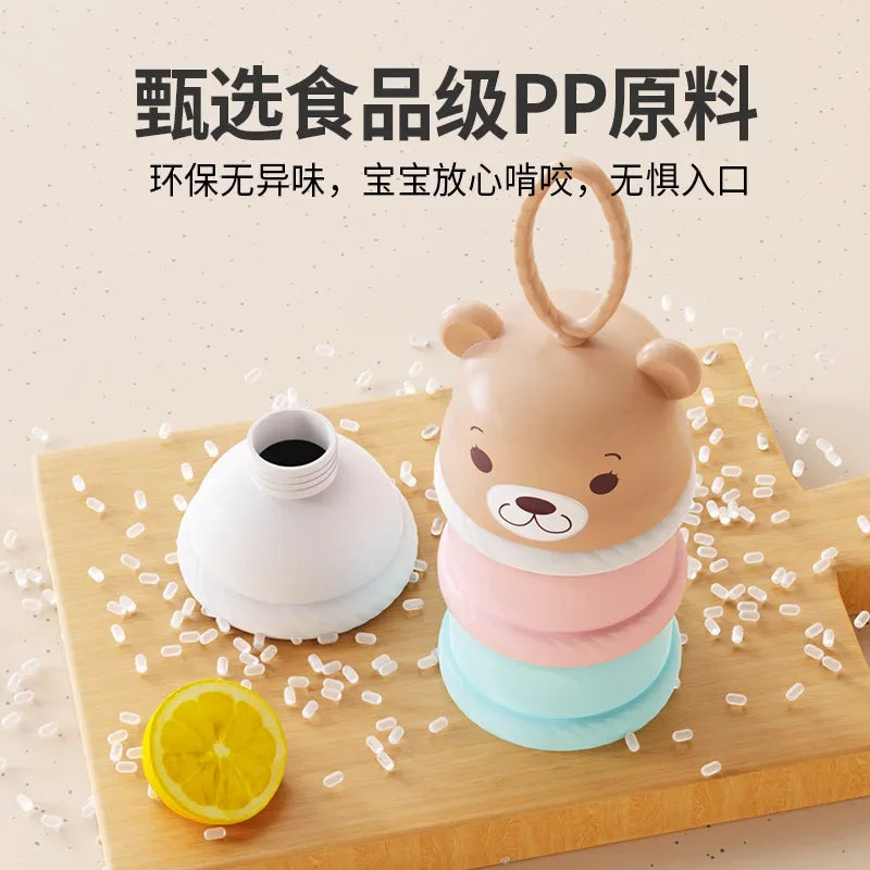 3 Grid Portable Milk Powder Box Container Toddle Baby Snacks Food Storage Box Formula Dispenser Milk Powder Bottles
