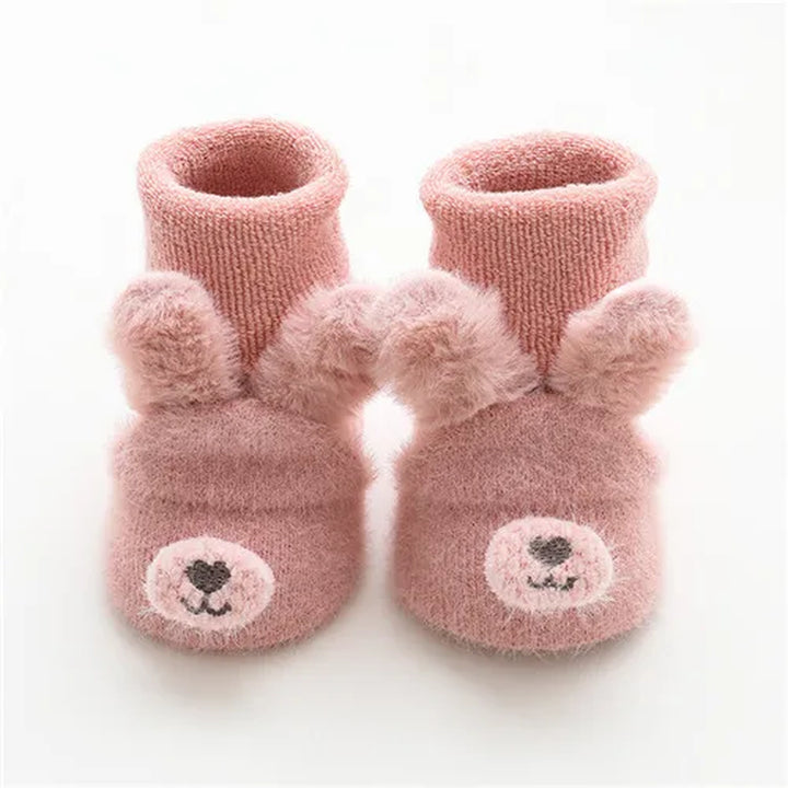 Newborn Baby Girl Boy Socks anti Slip Cute Soft Cartoon Winter Thick Warm Terry Infant Socks for Baby Girls Boys 0-3Year