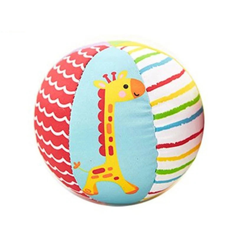 Brain Developmental Bumpy Ball Rattle Easy to Grasp Bumps Help Develop Motor Skills Cloth Touch Sensory Educational Toy for Baby