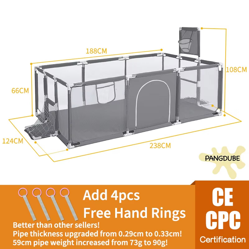 Baby Playpen for Children Play Area Baby Playground 6 Month~6 Years Old Kids Ball Pit Playpen Indoor Baby Safety Fence