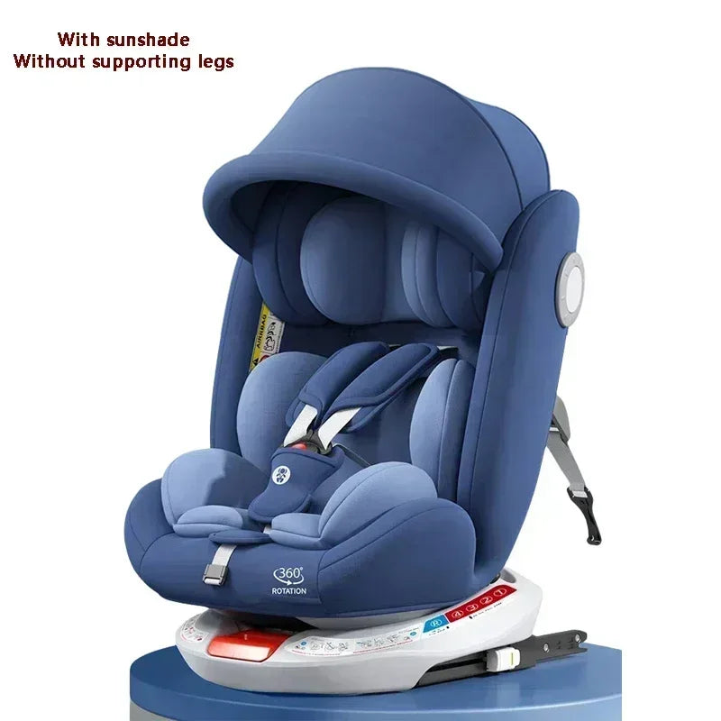 Child Car Seat with Leg Support 360° Swivel Adjustable Backrest Car Safety Seat 0-4 Years Old Infant Child Safety Seat