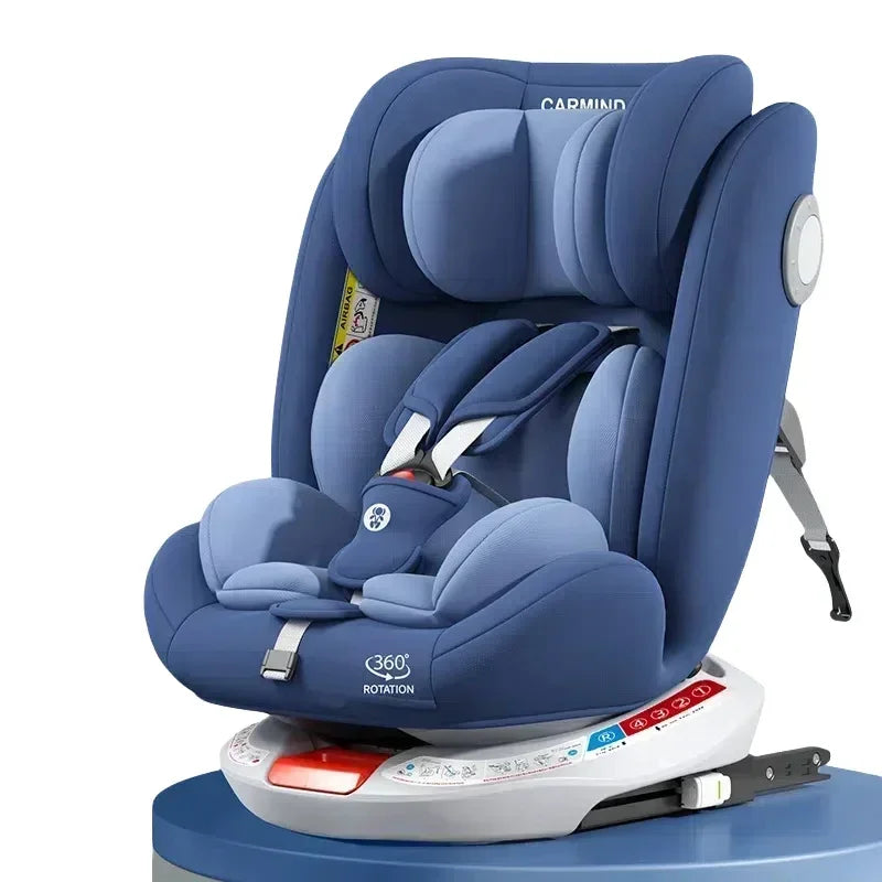 Child Safety Car Seat with Support 360° Rotatable Safety Seat ISOFIX Steel Interface Suitable for Children Aged 0-12