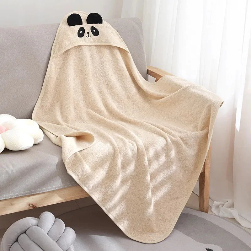 Pure Cotton Baby Bath Towel Absorbent Hooded 32-Ply Non-Shedding Newborn Children Cape Baby Wrap Blanket Summer Season