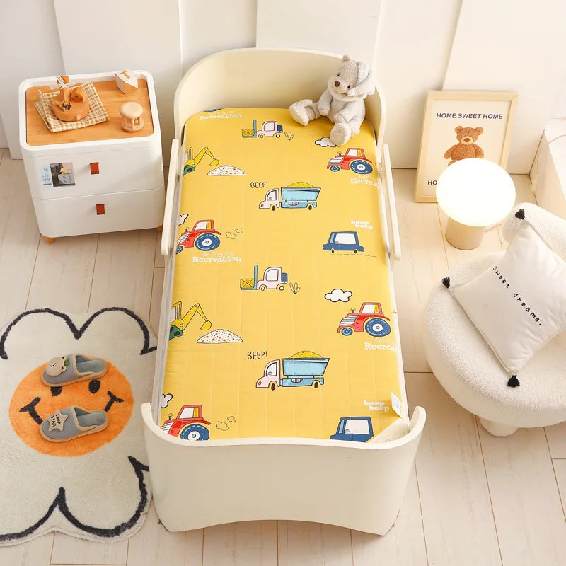 Crib Mattress Cotton Sleeping Mat Toddler Bed Mattresses Thick Baby Cradle Mattress Pad Cute Bed Crib Double Sides Baby Bedding