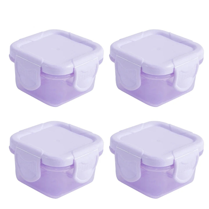 Set of 4 Baby Newborn Food Freezer 60Ml Storage Containers 6 Colors Mini Food Condiment, and Sauce Containers A2UB